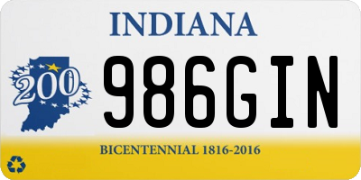 IN license plate 986GIN