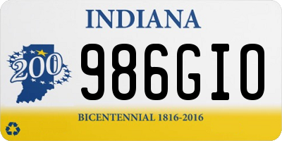 IN license plate 986GIO