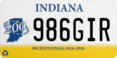 IN license plate 986GIR