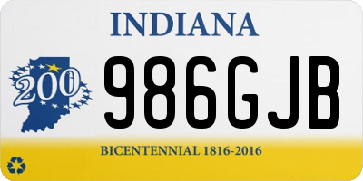 IN license plate 986GJB