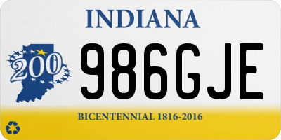 IN license plate 986GJE