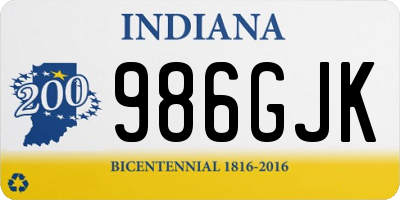 IN license plate 986GJK