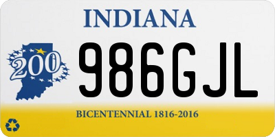 IN license plate 986GJL