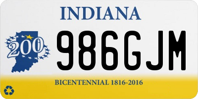 IN license plate 986GJM