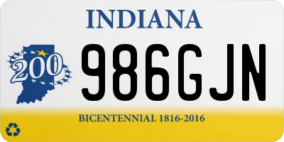 IN license plate 986GJN