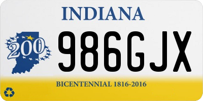 IN license plate 986GJX