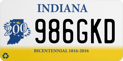 IN license plate 986GKD
