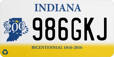 IN license plate 986GKJ