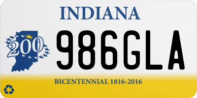 IN license plate 986GLA