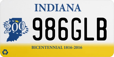 IN license plate 986GLB