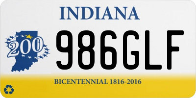 IN license plate 986GLF