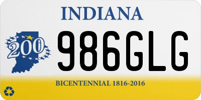 IN license plate 986GLG