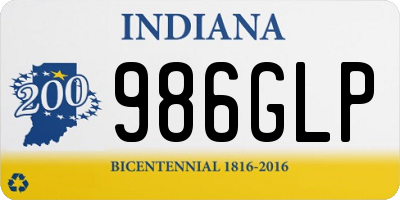 IN license plate 986GLP