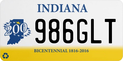 IN license plate 986GLT