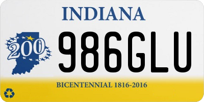 IN license plate 986GLU