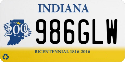 IN license plate 986GLW