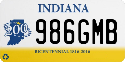 IN license plate 986GMB
