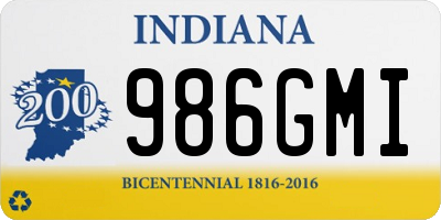 IN license plate 986GMI