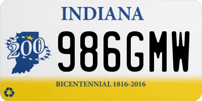 IN license plate 986GMW