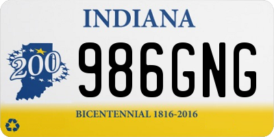 IN license plate 986GNG