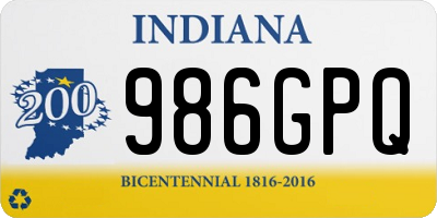 IN license plate 986GPQ