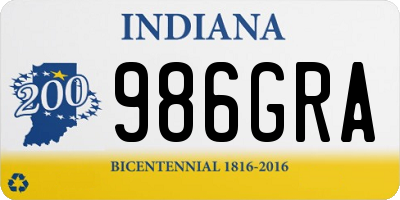 IN license plate 986GRA