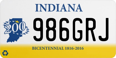 IN license plate 986GRJ