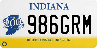 IN license plate 986GRM