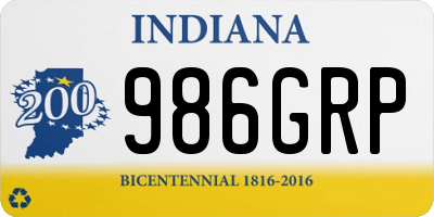 IN license plate 986GRP