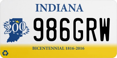 IN license plate 986GRW