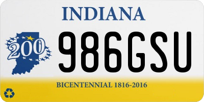 IN license plate 986GSU