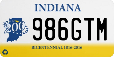 IN license plate 986GTM