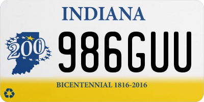 IN license plate 986GUU