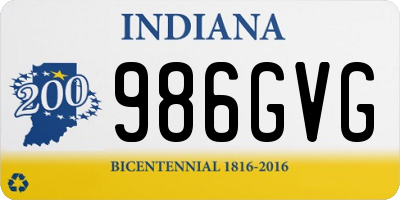 IN license plate 986GVG