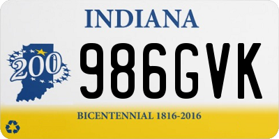 IN license plate 986GVK