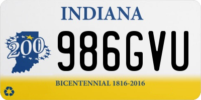 IN license plate 986GVU