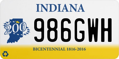 IN license plate 986GWH