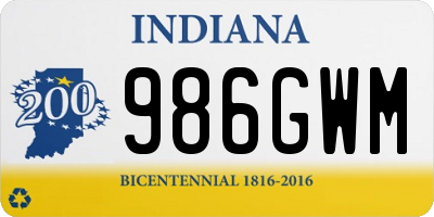 IN license plate 986GWM