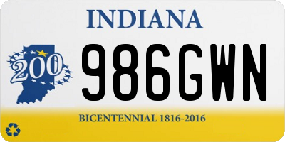 IN license plate 986GWN