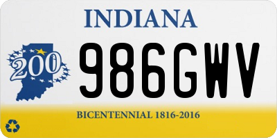 IN license plate 986GWV
