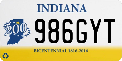 IN license plate 986GYT