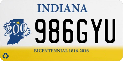 IN license plate 986GYU
