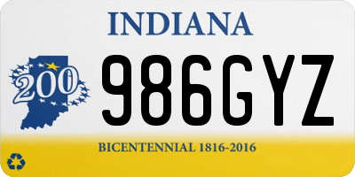 IN license plate 986GYZ