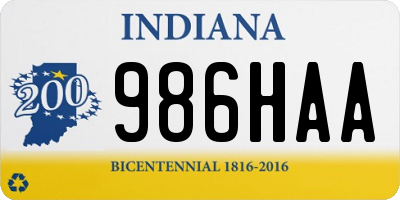 IN license plate 986HAA