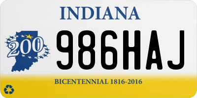 IN license plate 986HAJ