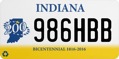 IN license plate 986HBB