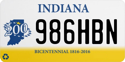 IN license plate 986HBN