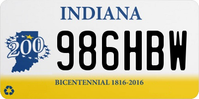 IN license plate 986HBW