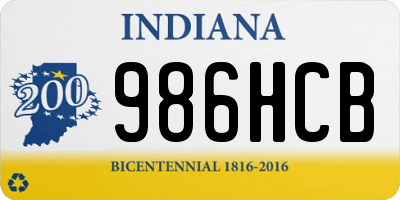 IN license plate 986HCB