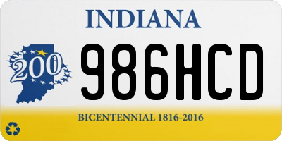 IN license plate 986HCD